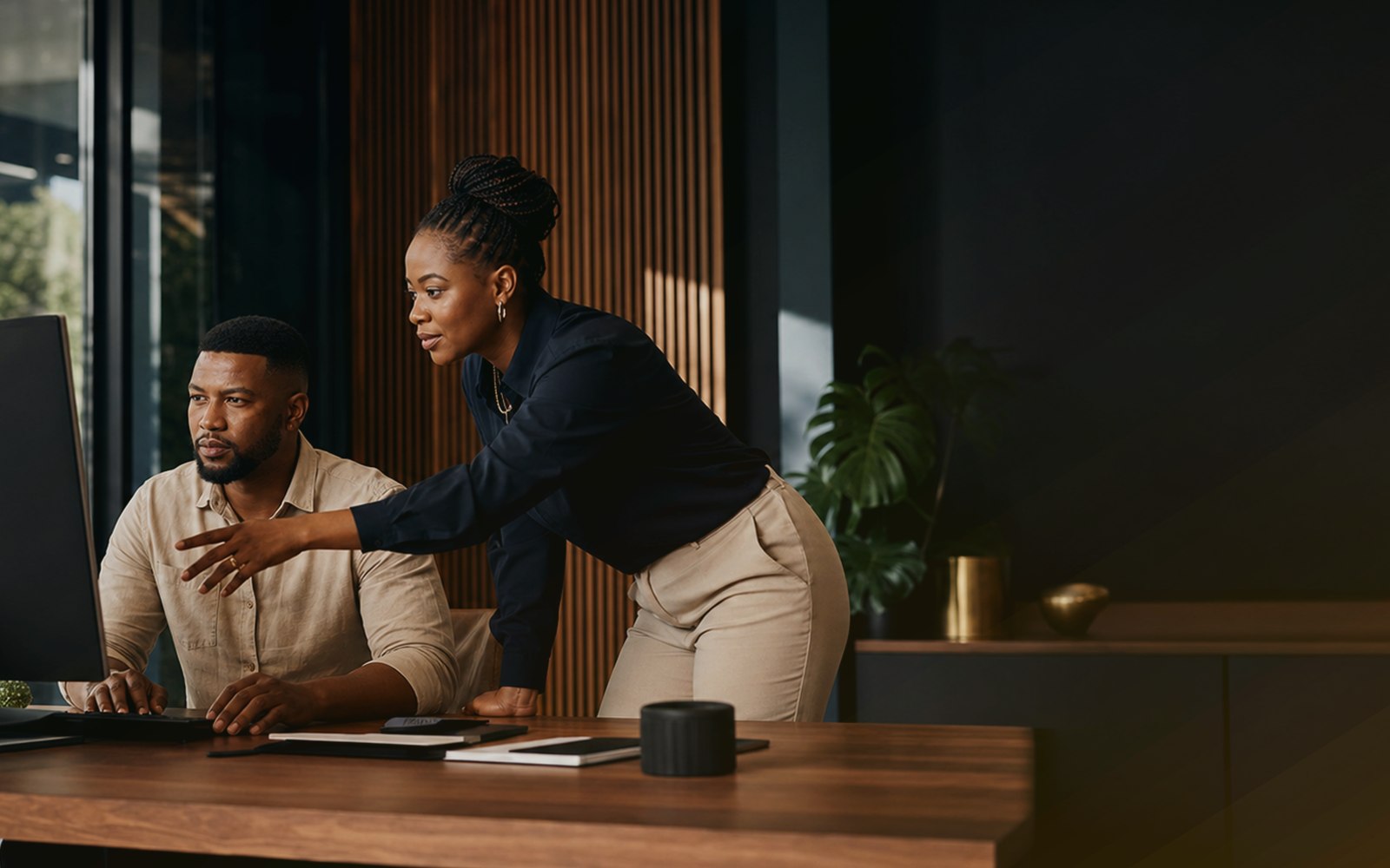South African office workspace for domain and website planning