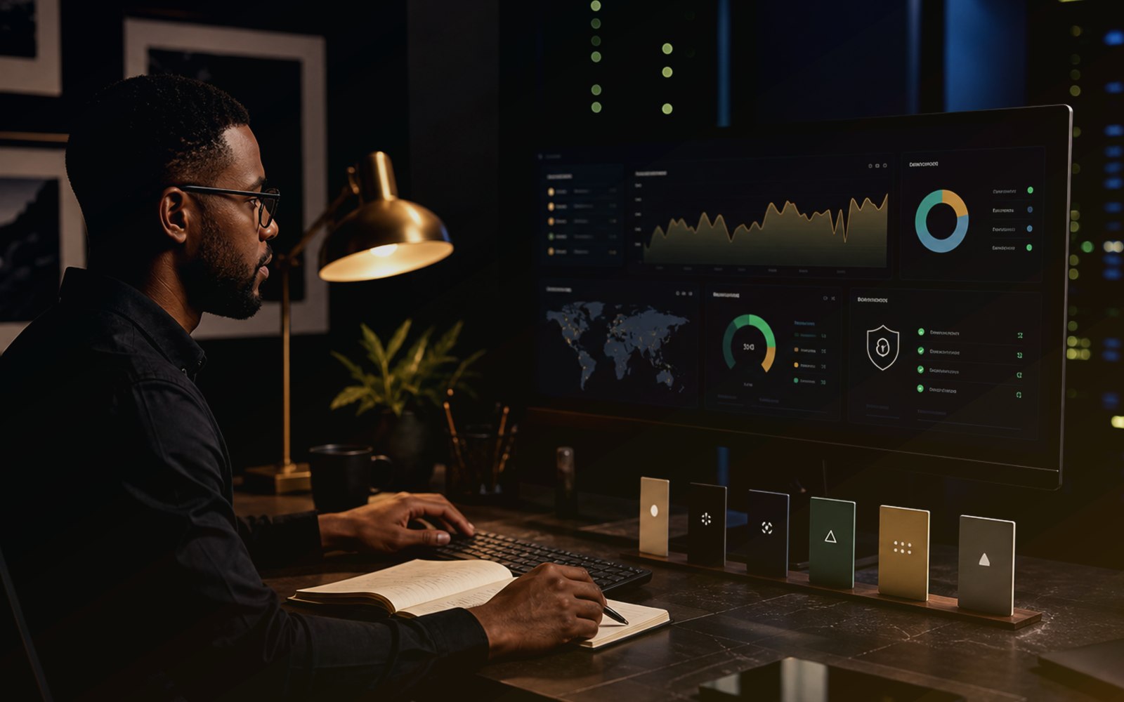 Hosting performance monitor showing uptime and website health